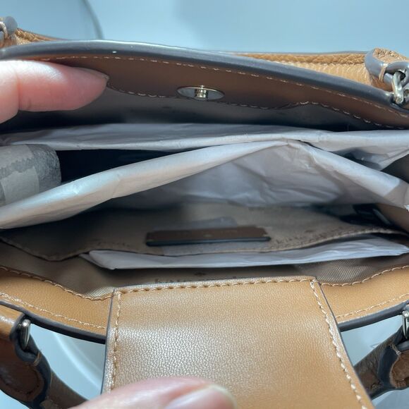 NWB Kate Spade Lena Mini Tote Brown Pebbled Leather KI884 Purse $349 - Picture 8 of 9